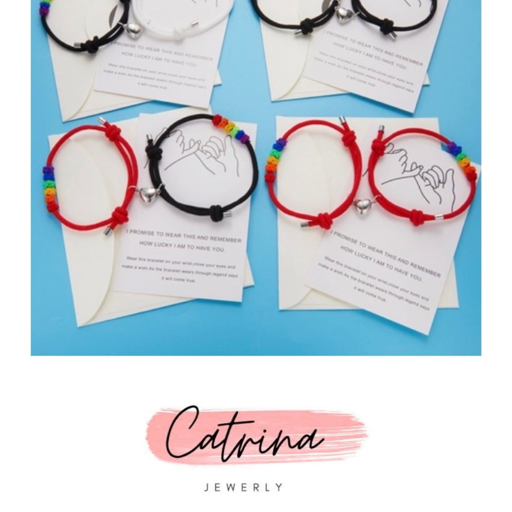 Promise heart magnet bracelets